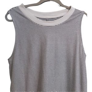 A NEW DAY sleeveless shift dress - black & cream stripe crew‎ neck XL